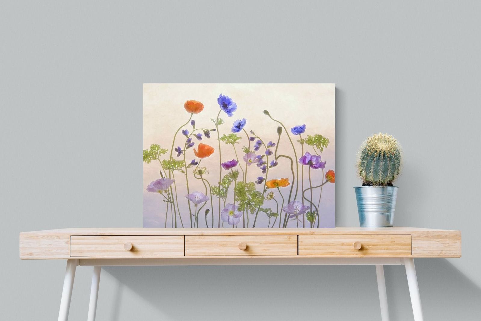 Poppy Anemone-Wall_Art-80 x 60cm-Mounted Canvas-No Frame-Pixalot