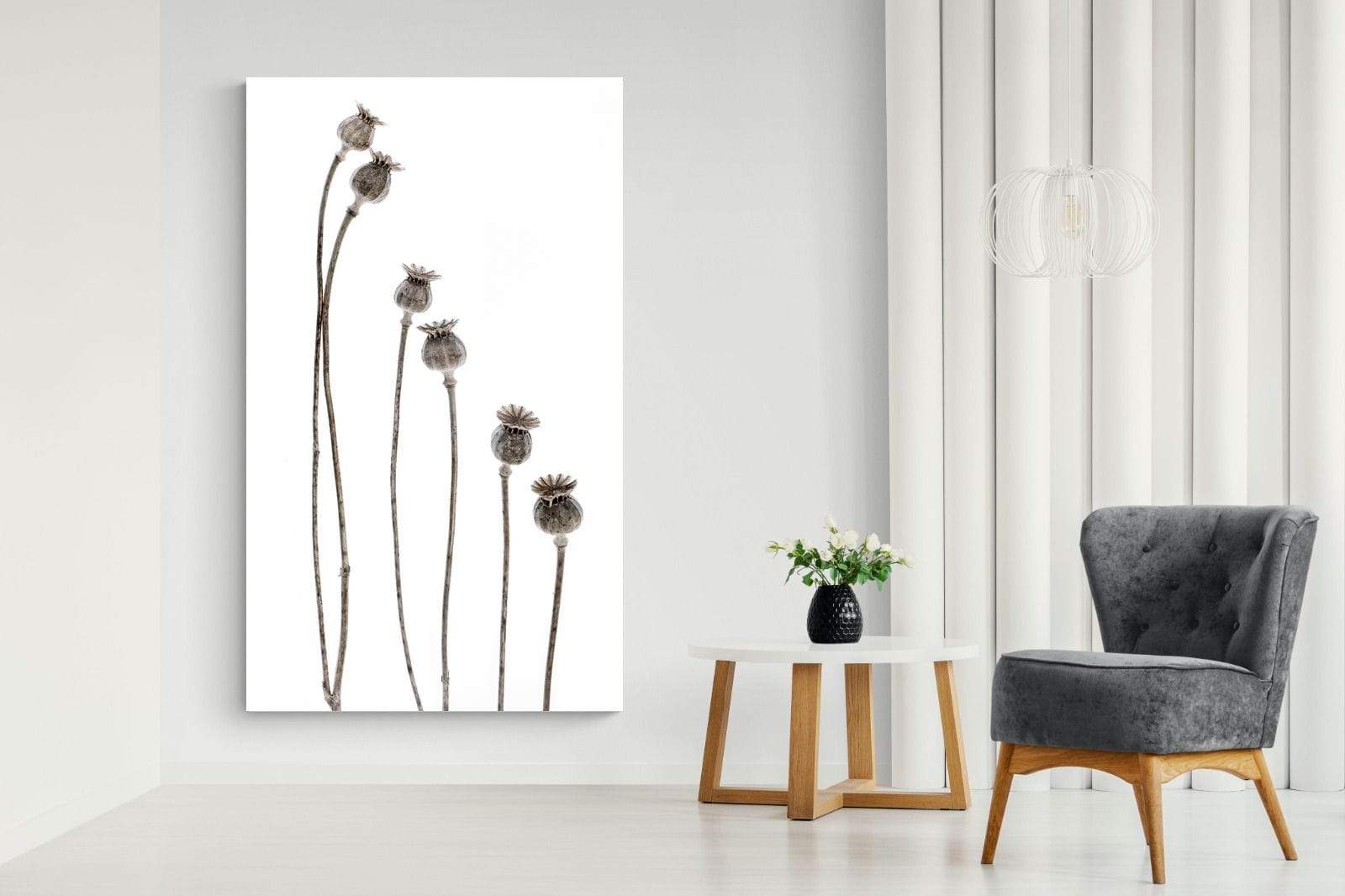 Poppy Pods-Wall_Art-130 x 220cm-Mounted Canvas-No Frame-Pixalot
