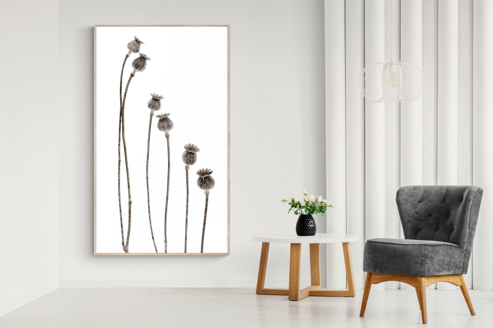 Poppy Pods-Wall_Art-130 x 220cm-Mounted Canvas-Wood-Pixalot