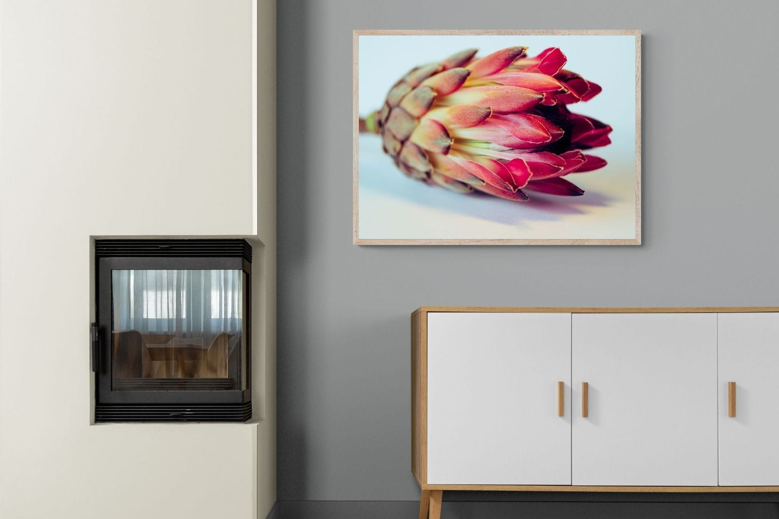 Protea Still Life-Wall_Art-100 x 75cm-Mounted Canvas-Wood-Pixalot