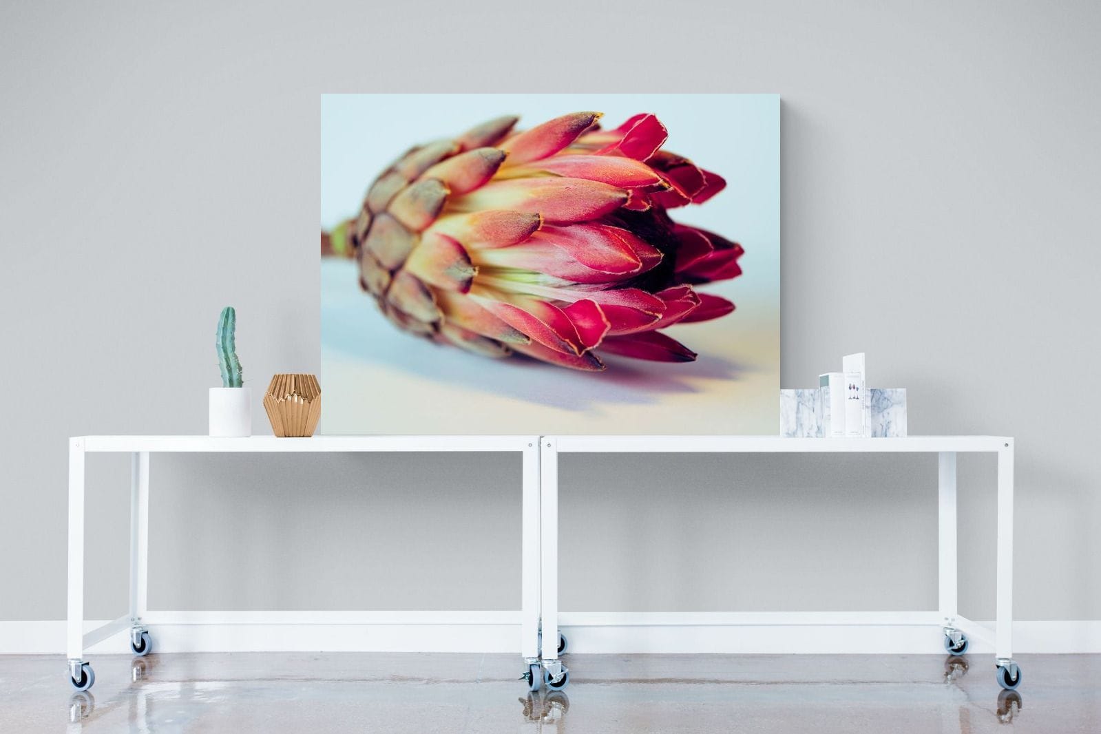 Protea Still Life-Wall_Art-120 x 90cm-Mounted Canvas-No Frame-Pixalot