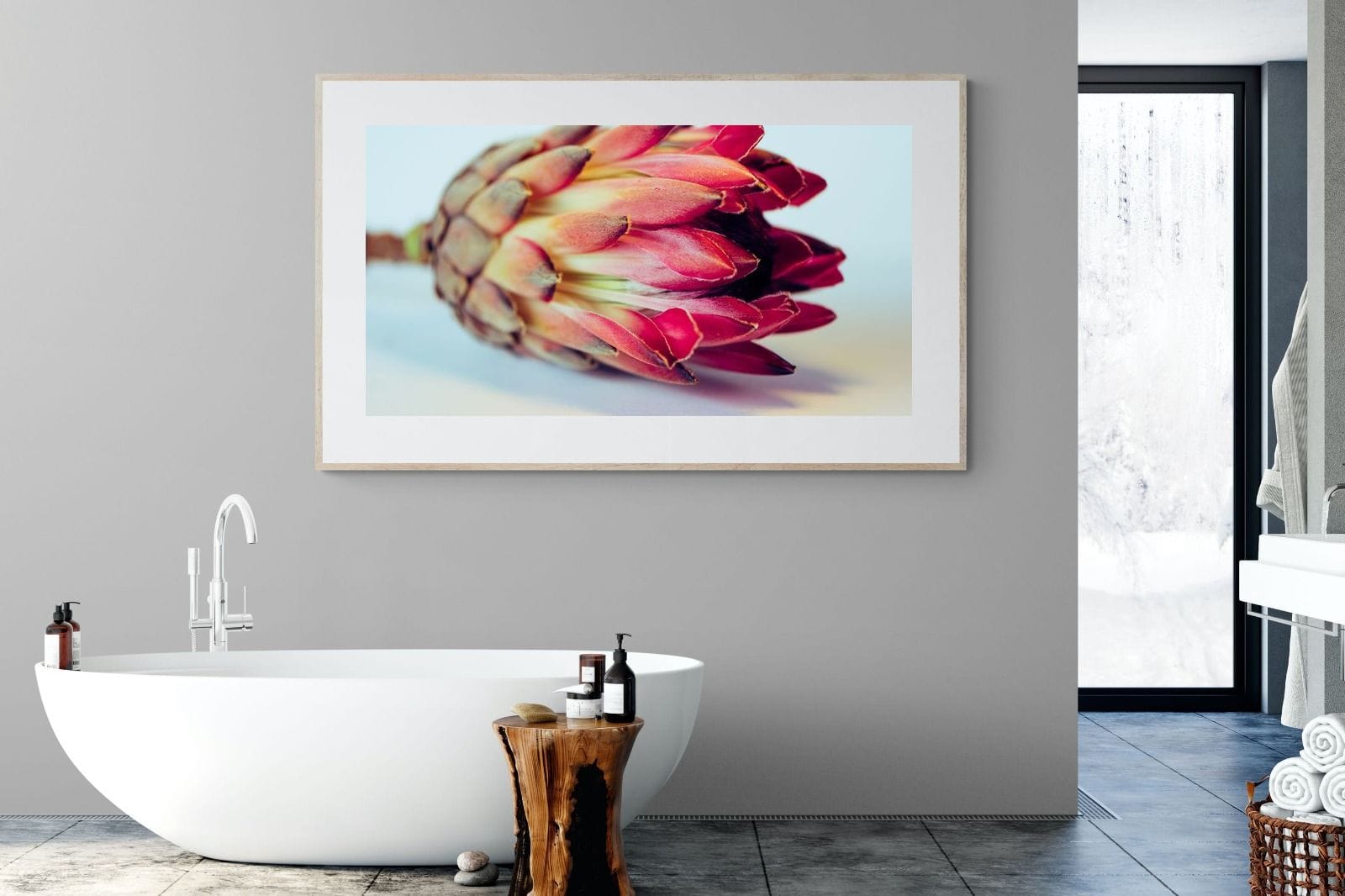 Protea Still Life-Wall_Art-180 x 110cm-Framed Print-Wood-Pixalot