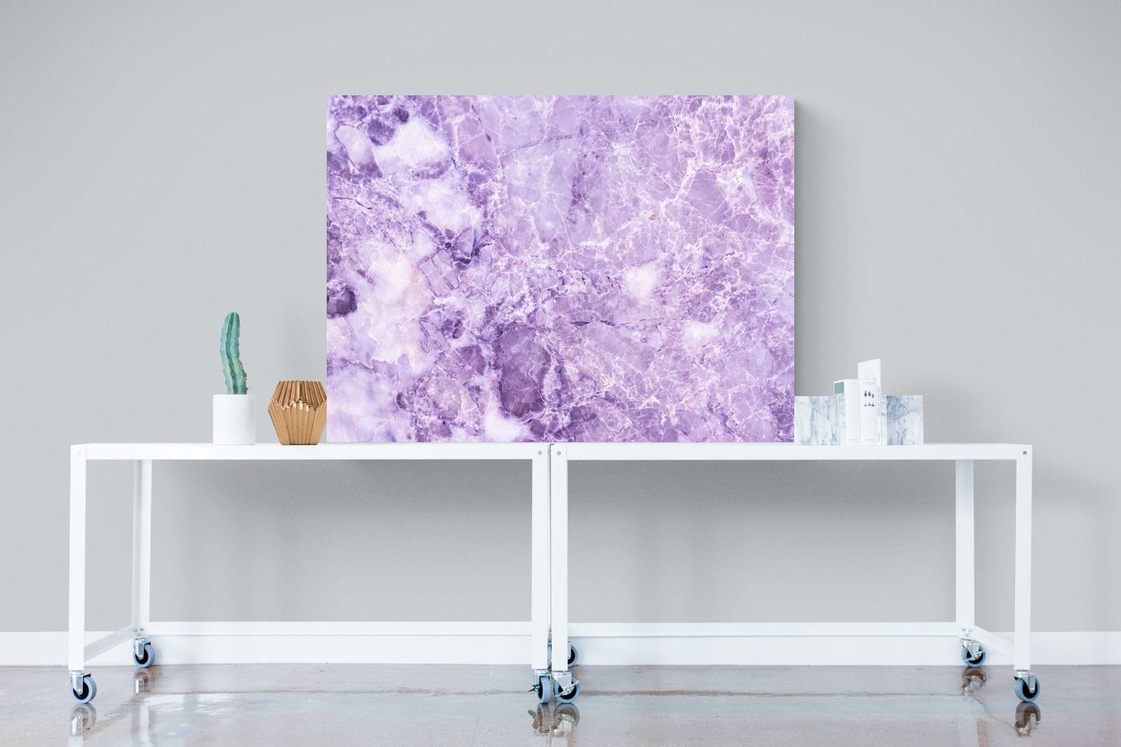 Purple Marble-Wall_Art-120 x 90cm-Mounted Canvas-No Frame-Pixalot