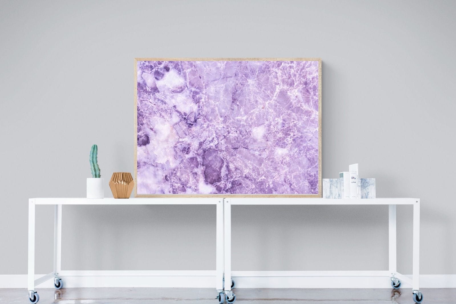 Purple Marble-Wall_Art-120 x 90cm-Mounted Canvas-Wood-Pixalot