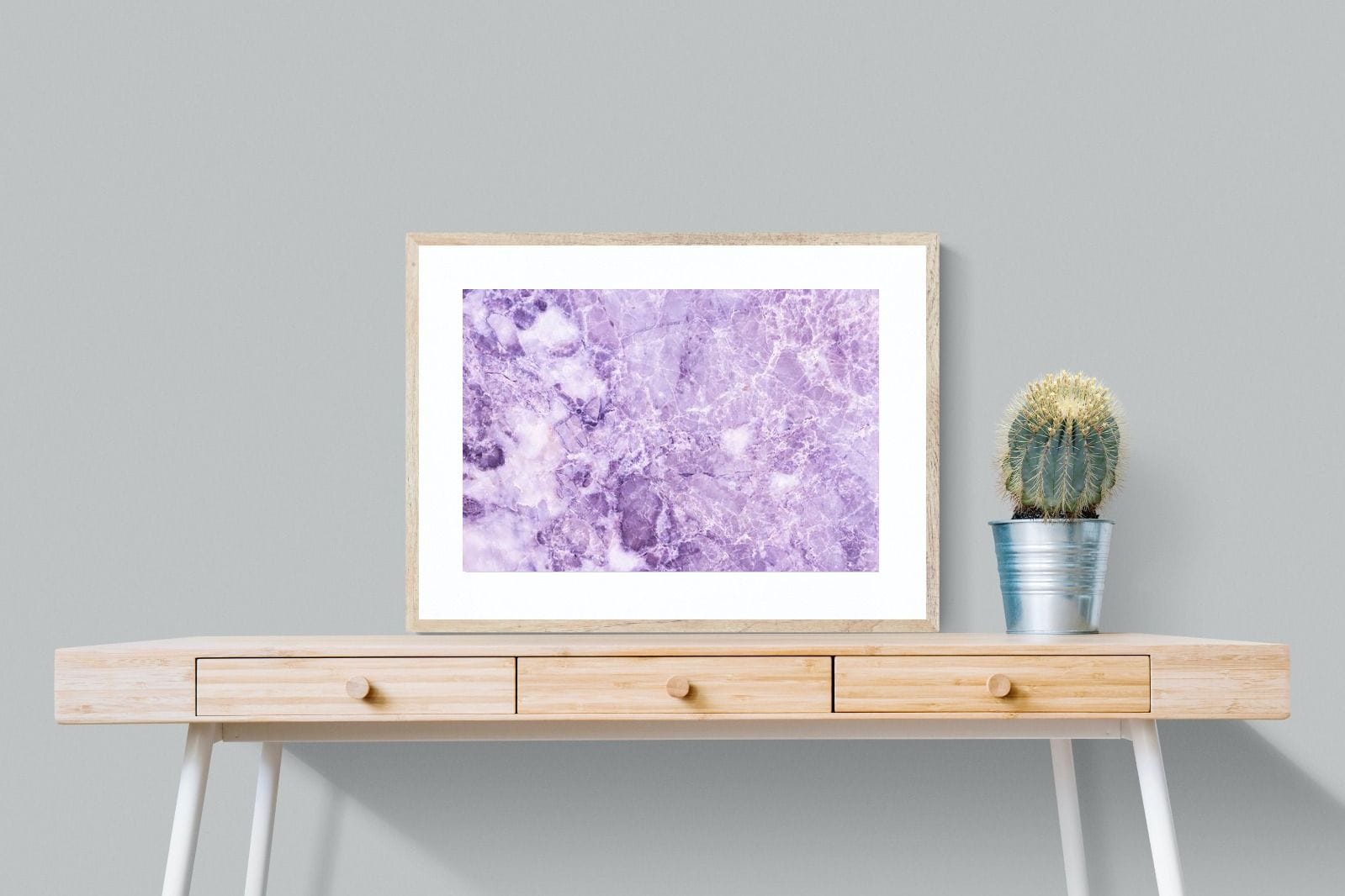 Purple Marble-Wall_Art-80 x 60cm-Framed Print-Wood-Pixalot