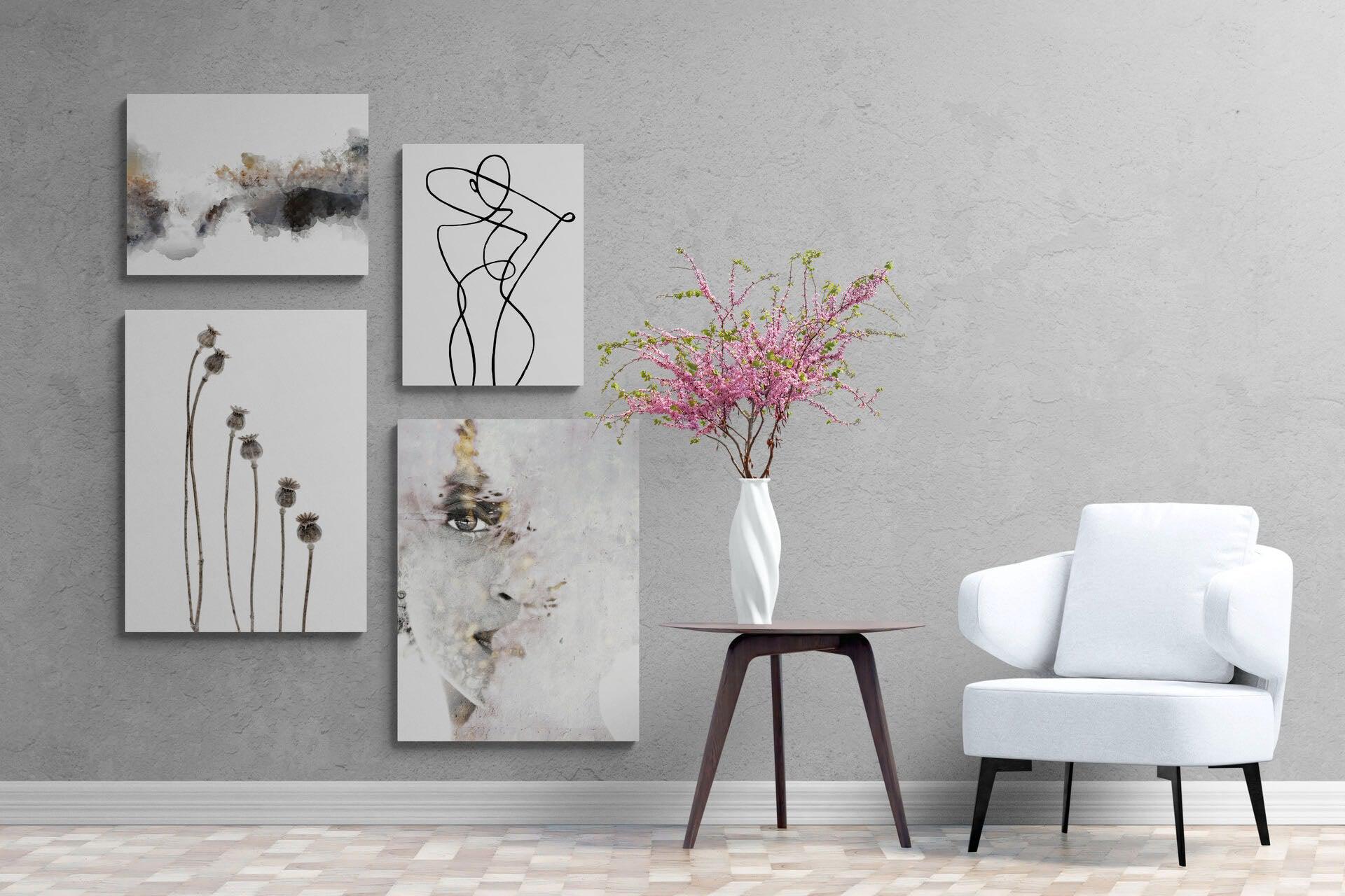 Raw Beauty Gallery Wall Set-Wall_Art-Mounted Canvas-No Frame-Pixalot