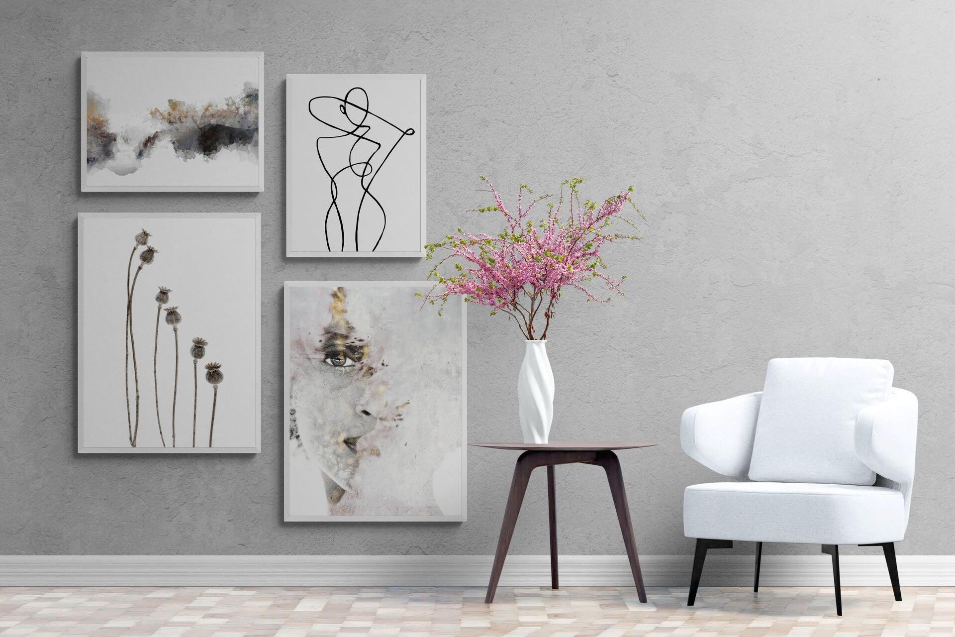 Raw Beauty Gallery Wall Set-Wall_Art-Mounted Canvas-White-Pixalot