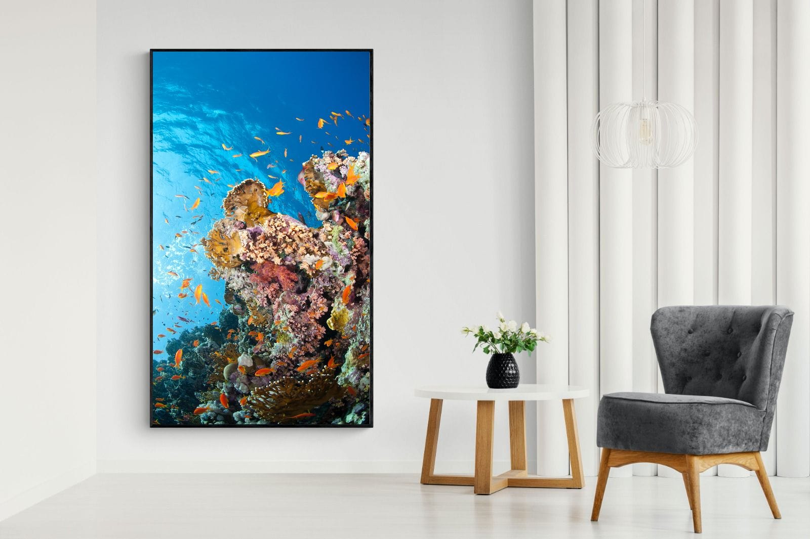 Reef-Wall_Art-130 x 220cm-Mounted Canvas-Black-Pixalot