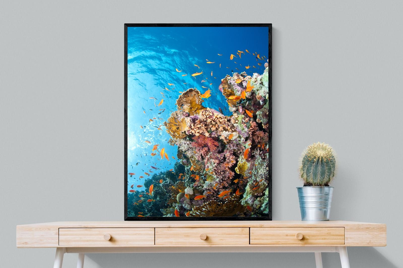 Reef-Wall_Art-75 x 100cm-Mounted Canvas-Black-Pixalot