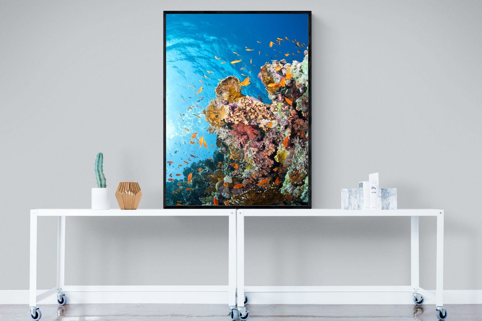 Reef-Wall_Art-90 x 120cm-Mounted Canvas-Black-Pixalot