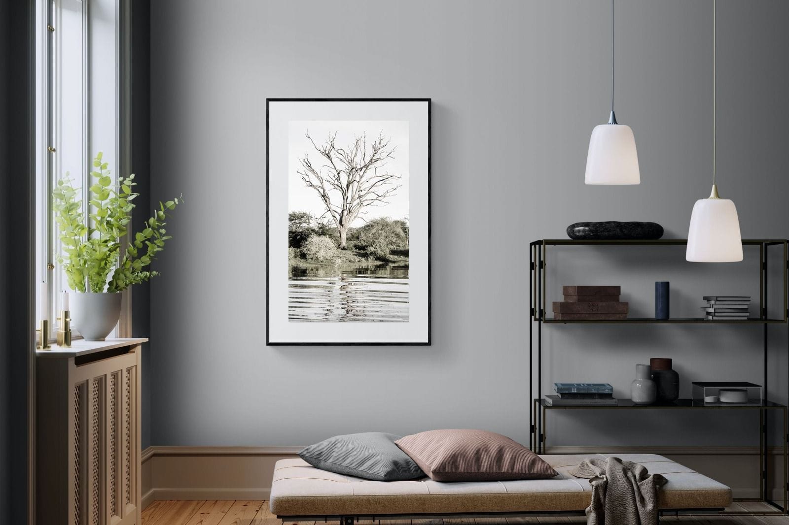 Reflective Ripples-Wall_Art-100 x 150cm-Framed Print-Black-Pixalot