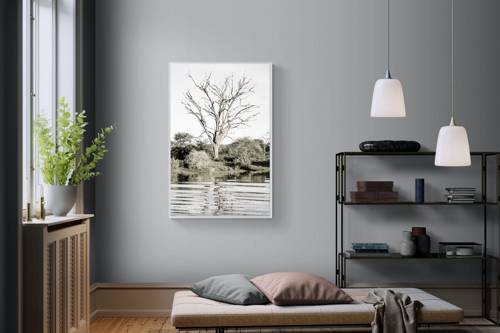 Reflective Ripples-Wall_Art-100 x 150cm-Mounted Canvas-White-Pixalot