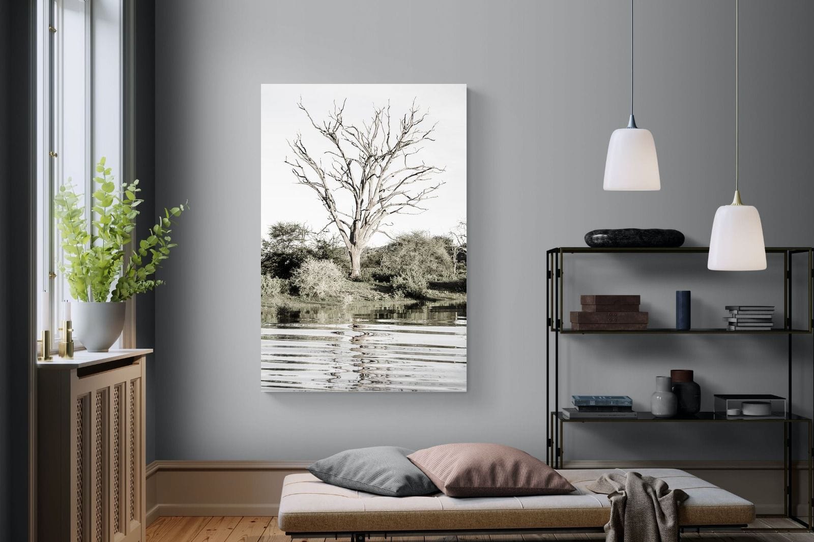 Reflective Ripples-Wall_Art-120 x 180cm-Mounted Canvas-No Frame-Pixalot