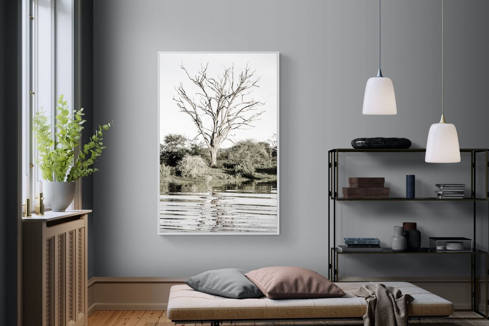 Reflective Ripples-Wall_Art-120 x 180cm-Mounted Canvas-White-Pixalot