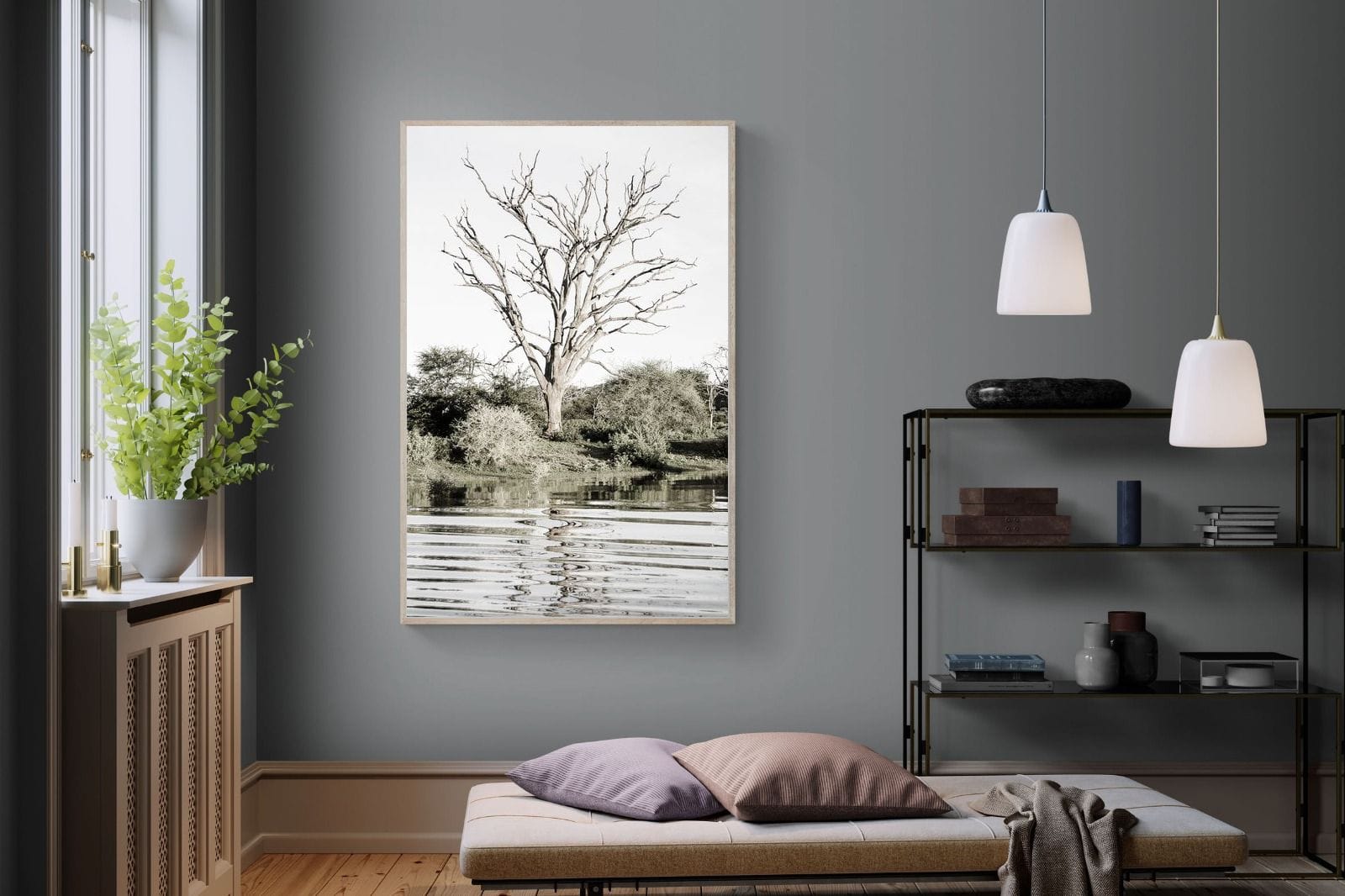 Reflective Ripples-Wall_Art-120 x 180cm-Mounted Canvas-Wood-Pixalot