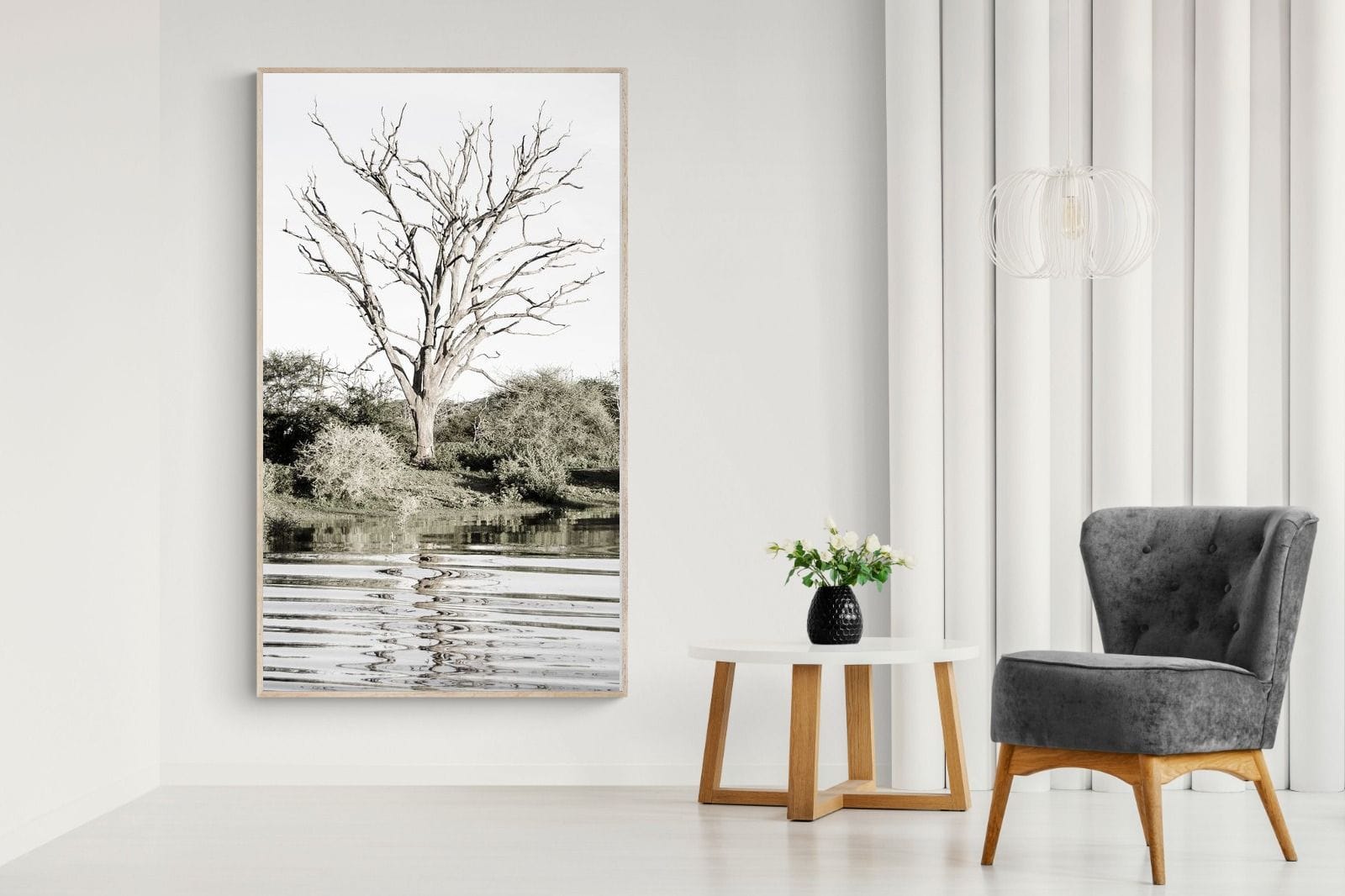 Reflective Ripples-Wall_Art-130 x 220cm-Mounted Canvas-Wood-Pixalot