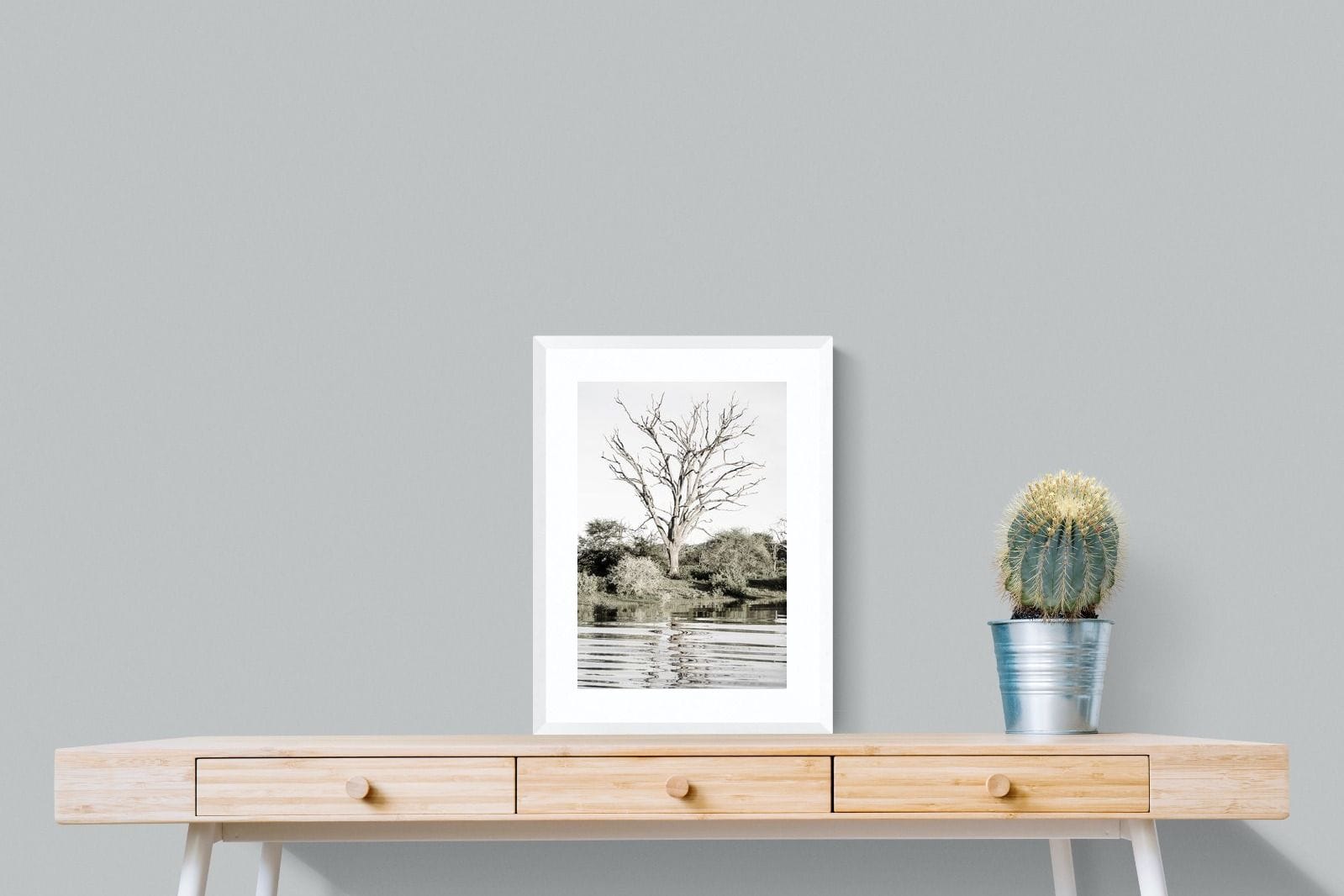 Reflective Ripples-Wall_Art-45 x 60cm-Framed Print-White-Pixalot