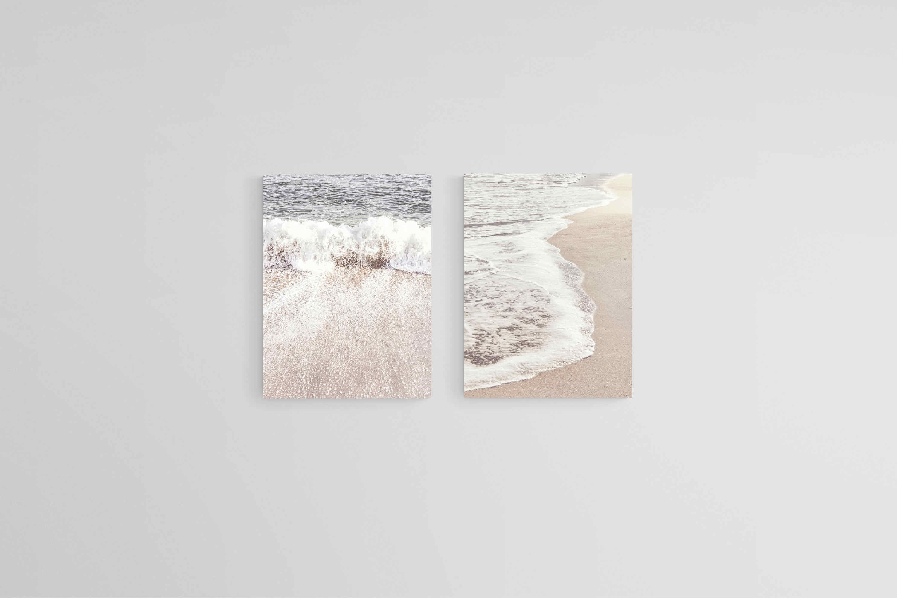 Rising Tide Set-Wall_Art-45 x 60cm (x2)-Mounted Canvas-No Frame-Pixalot