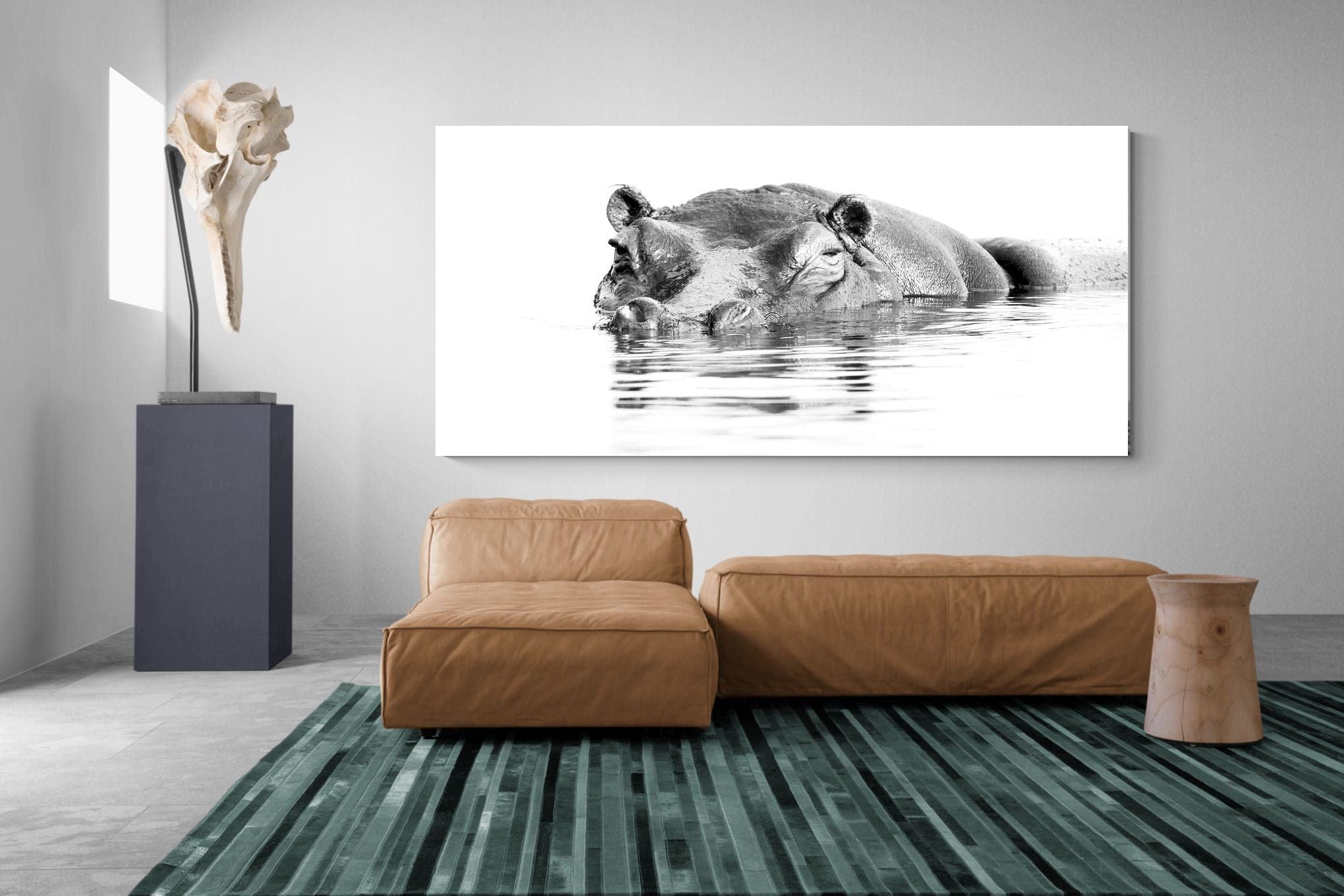 River Hippo-Wall_Art-Pixalot