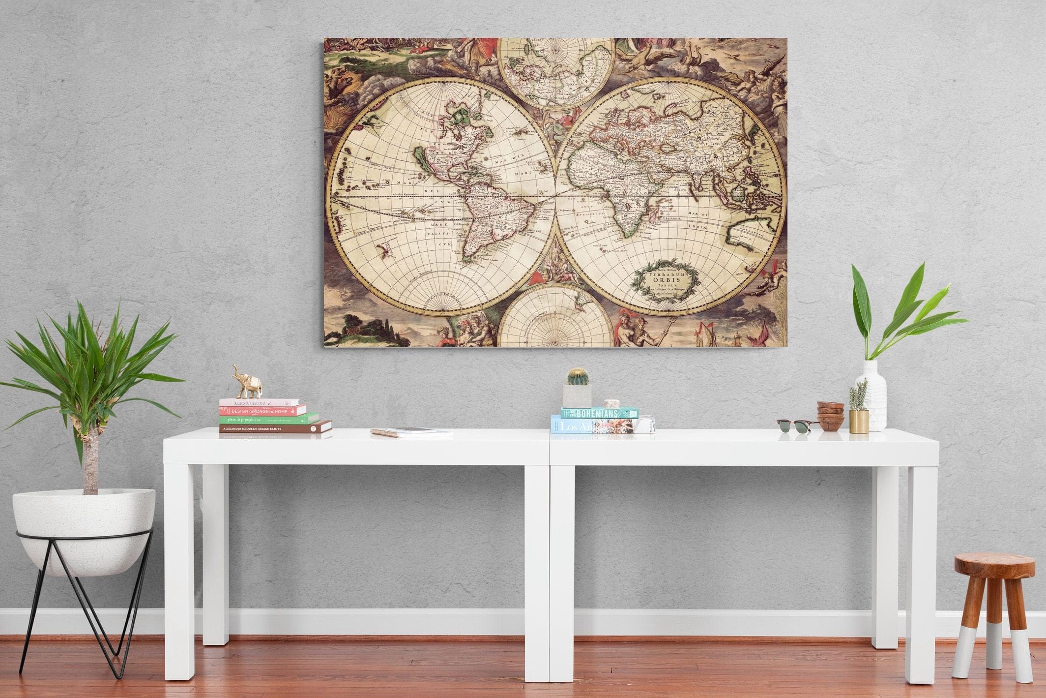 Roman Map-Wall_Art-150 x 100cm-Mounted Canvas-No Frame-Pixalot