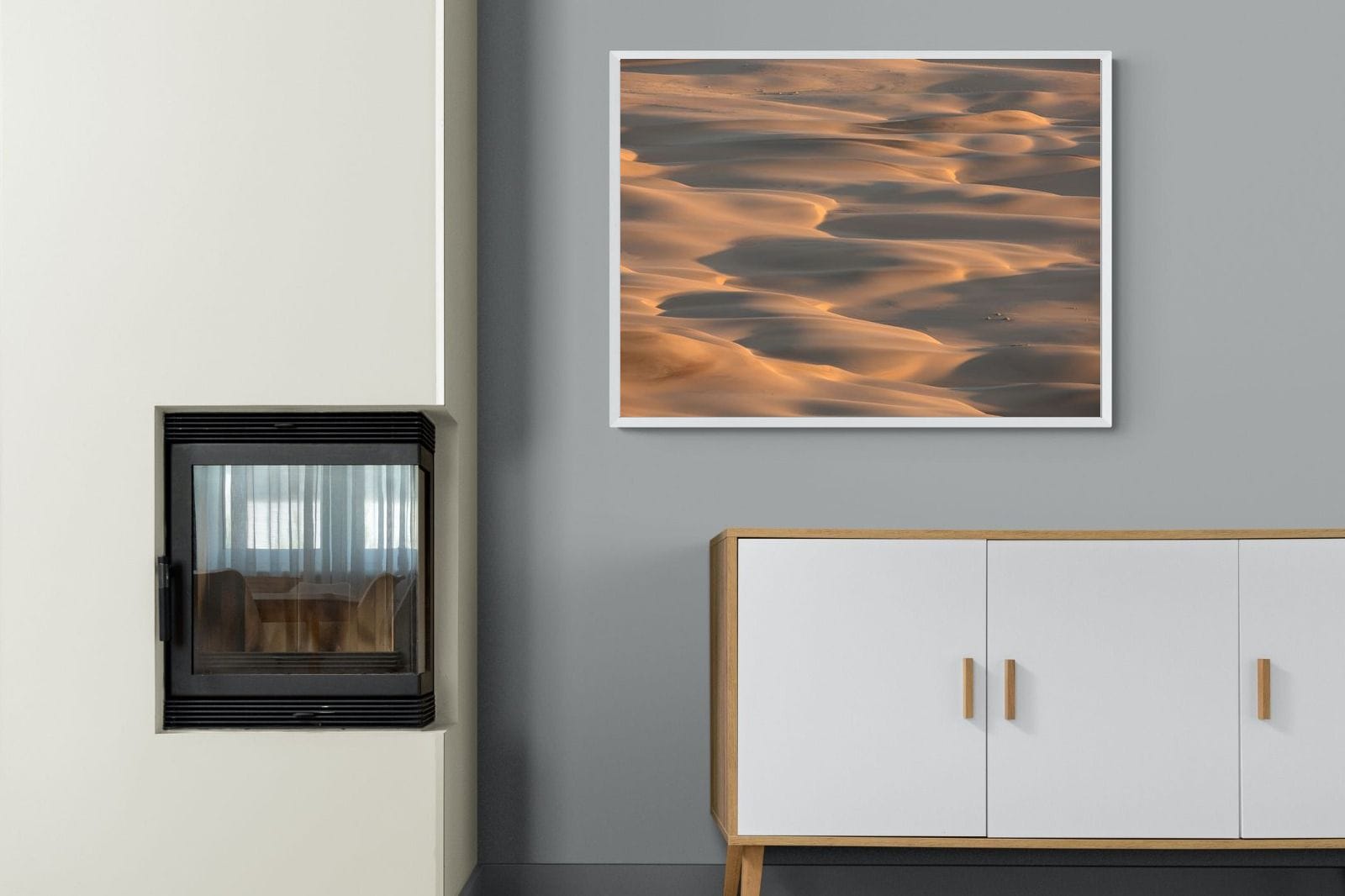 Sand Dunes-Wall_Art-100 x 75cm-Mounted Canvas-White-Pixalot