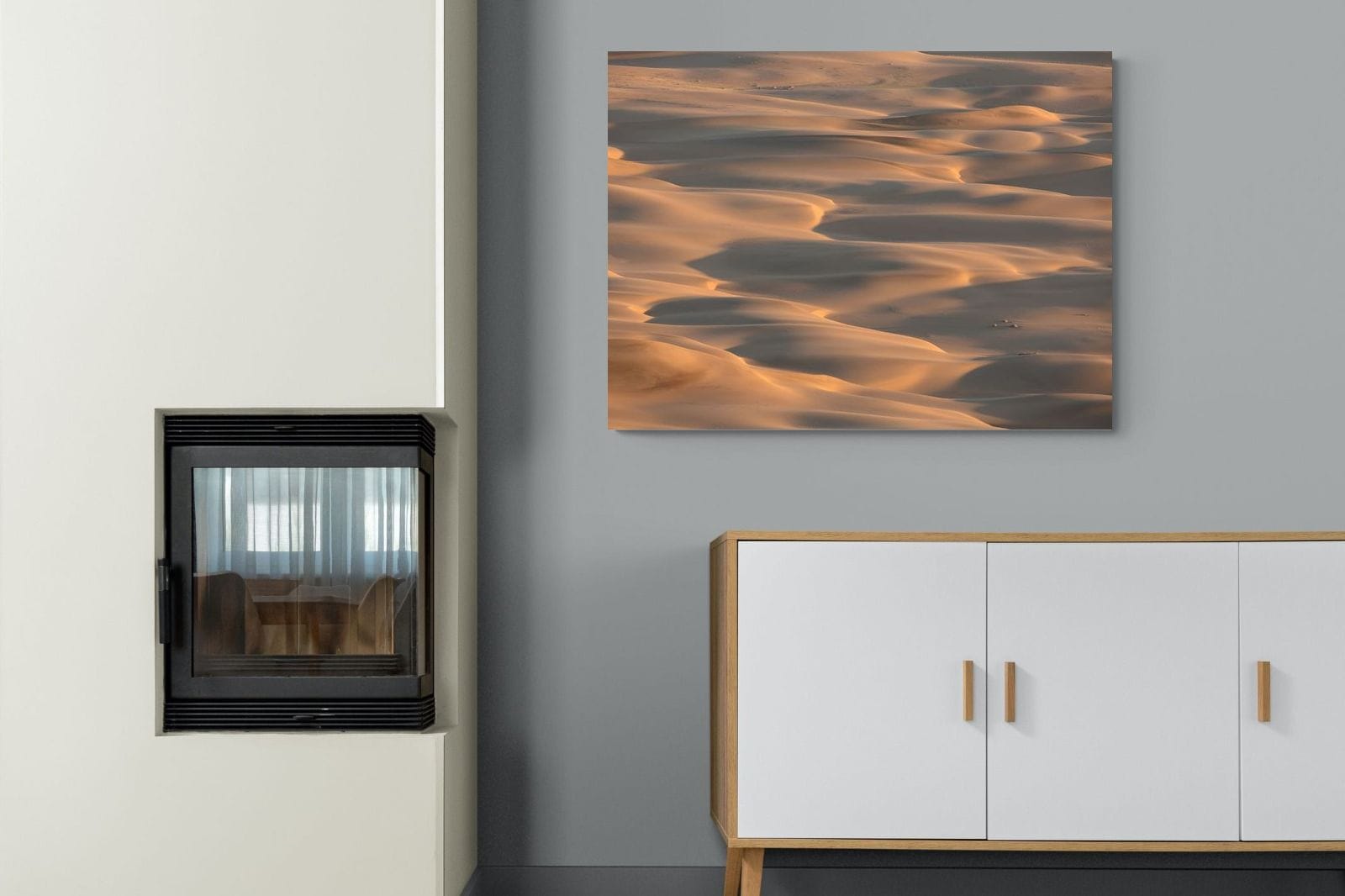 Sand Dunes-Wall_Art-100 x 75cm-Mounted Canvas-No Frame-Pixalot
