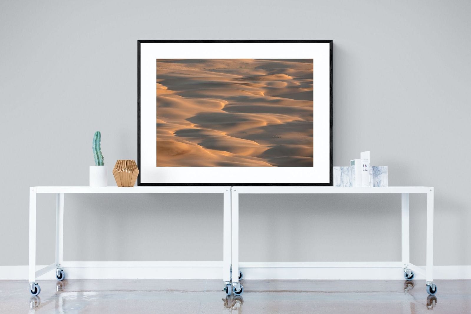 Sand Dunes-Wall_Art-120 x 90cm-Framed Print-Black-Pixalot