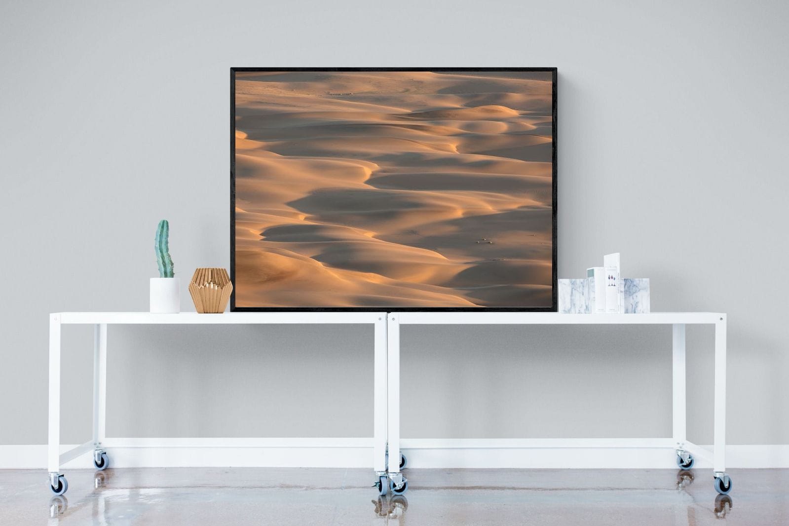 Sand Dunes-Wall_Art-120 x 90cm-Mounted Canvas-Black-Pixalot