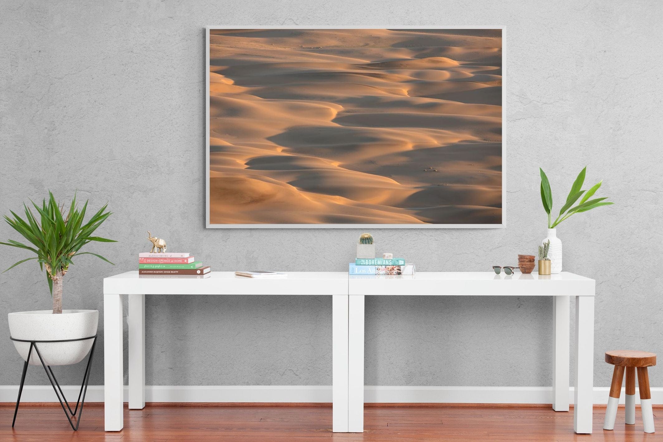 Sand Dunes-Wall_Art-150 x 100cm-Mounted Canvas-White-Pixalot