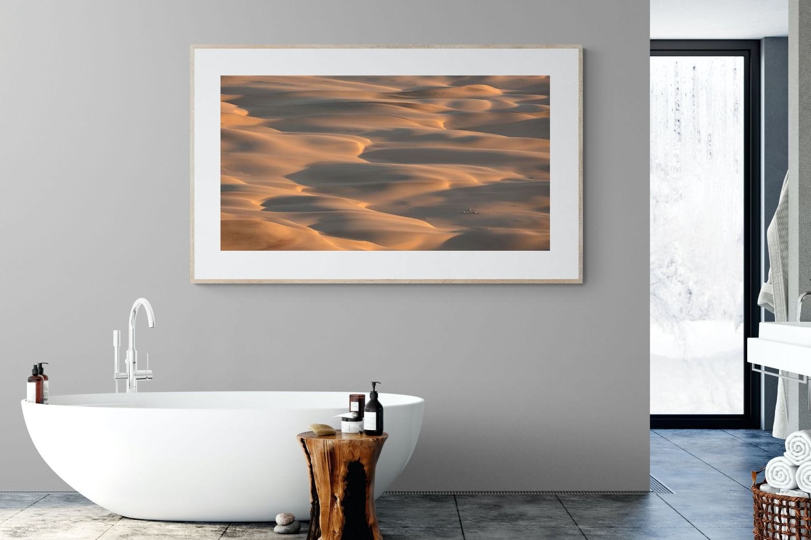 Sand Dunes-Wall_Art-180 x 110cm-Framed Print-Wood-Pixalot