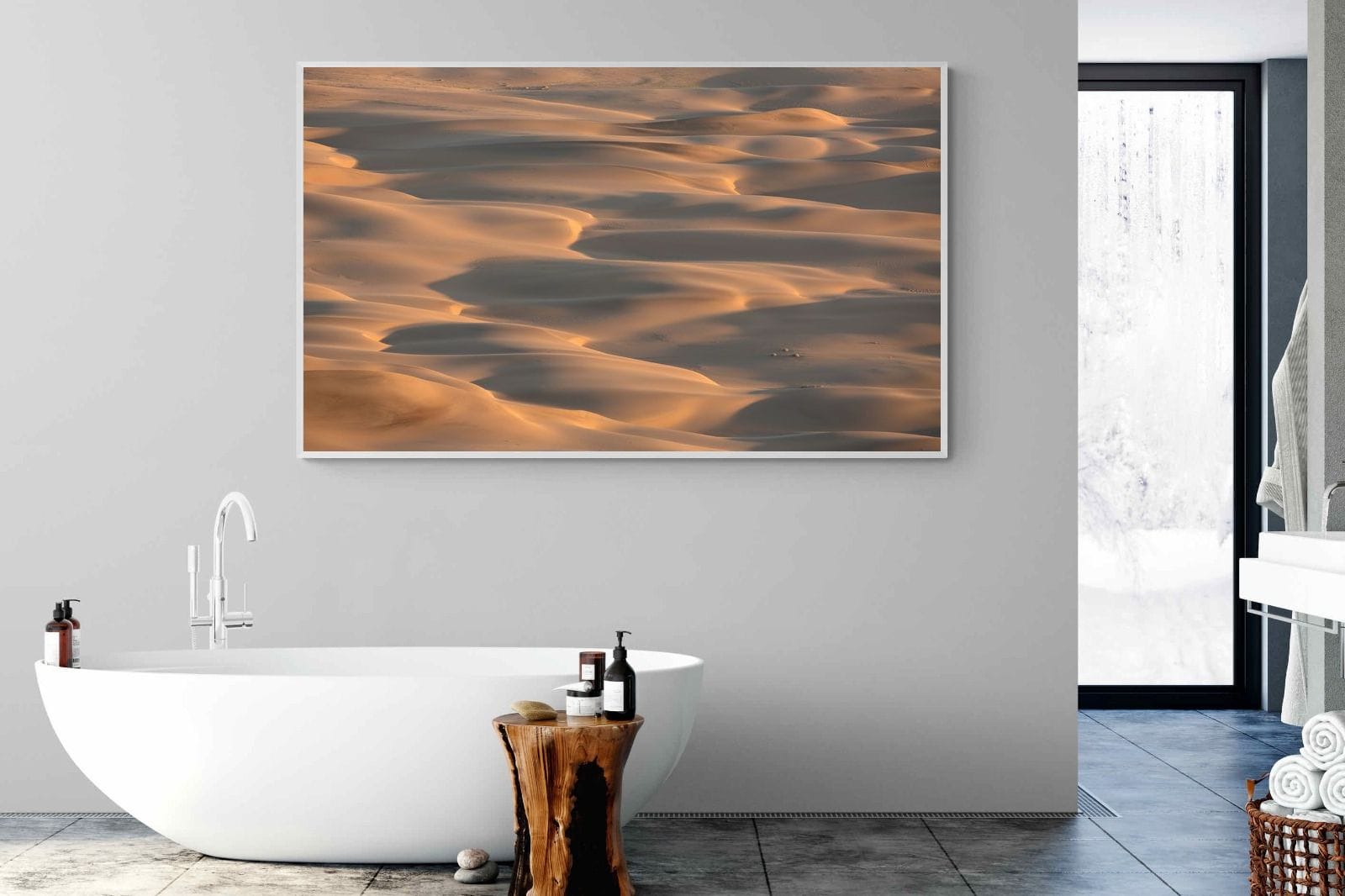 Sand Dunes-Wall_Art-180 x 110cm-Mounted Canvas-White-Pixalot