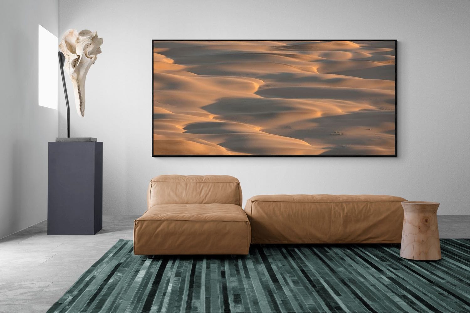 Sand Dunes-Wall_Art-275 x 130cm-Mounted Canvas-Black-Pixalot