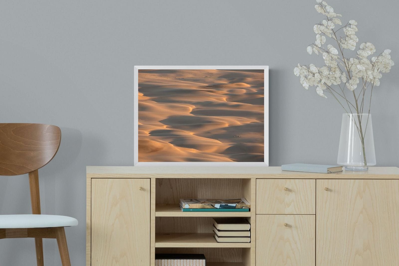 Sand Dunes-Wall_Art-60 x 45cm-Mounted Canvas-White-Pixalot