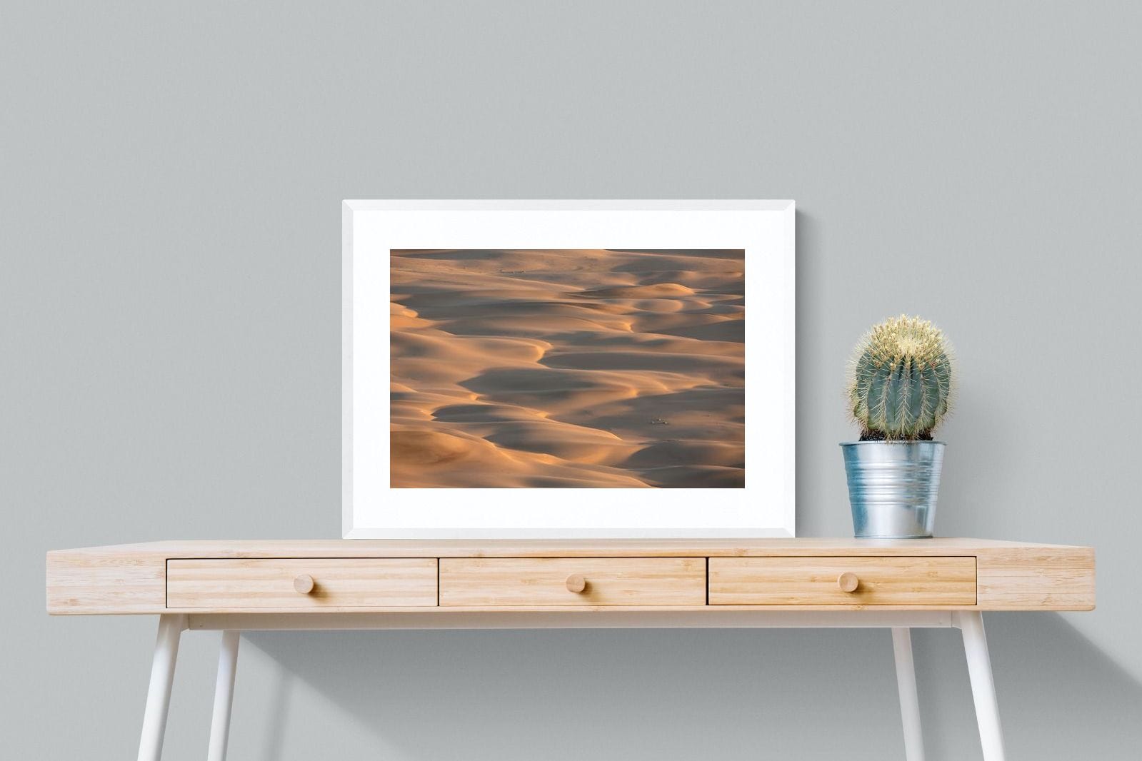Sand Dunes-Wall_Art-80 x 60cm-Framed Print-White-Pixalot