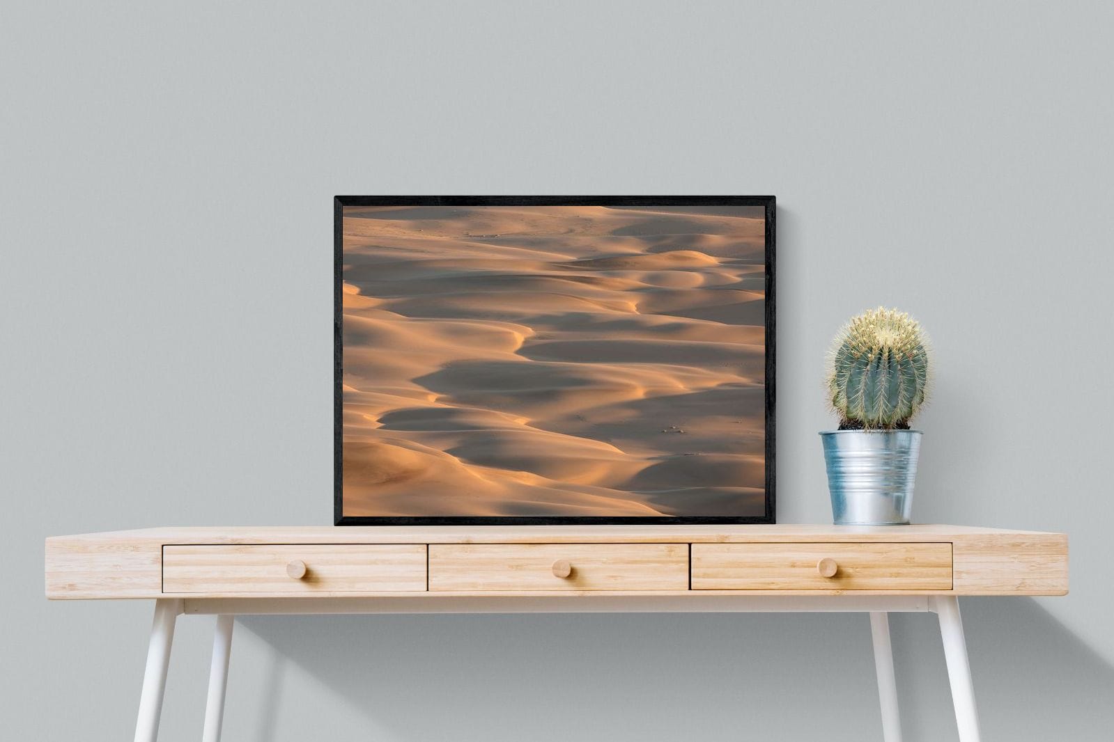 Sand Dunes-Wall_Art-80 x 60cm-Mounted Canvas-Black-Pixalot