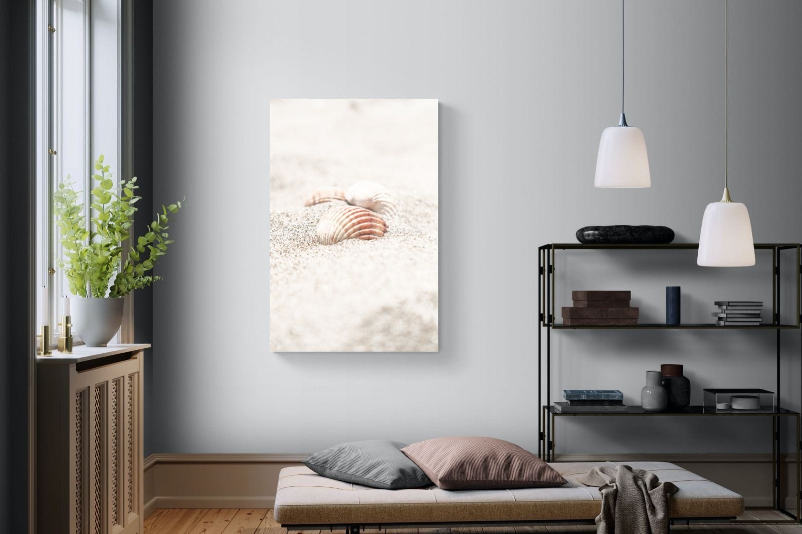 Sand Shell-Wall_Art-100 x 150cm-Mounted Canvas-No Frame-Pixalot