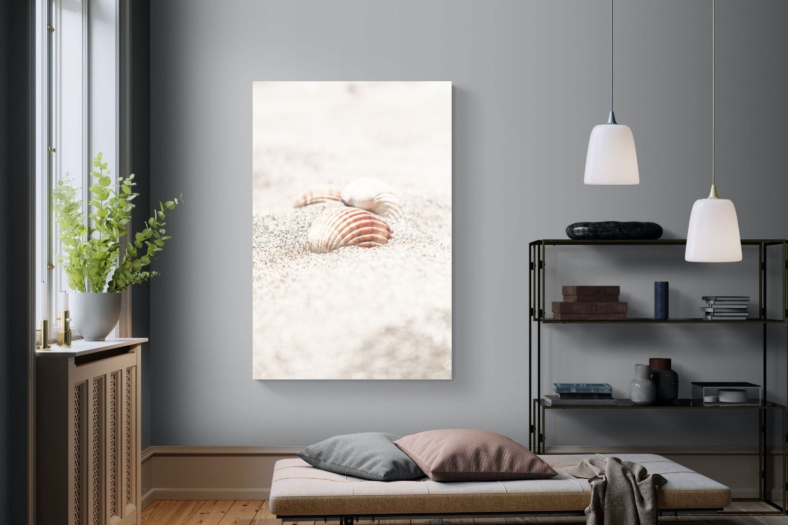 Sand Shell-Wall_Art-120 x 180cm-Mounted Canvas-No Frame-Pixalot