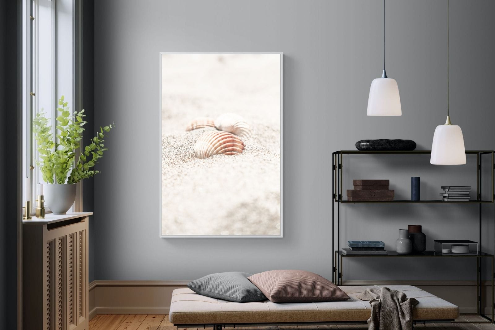 Sand Shell-Wall_Art-120 x 180cm-Mounted Canvas-White-Pixalot