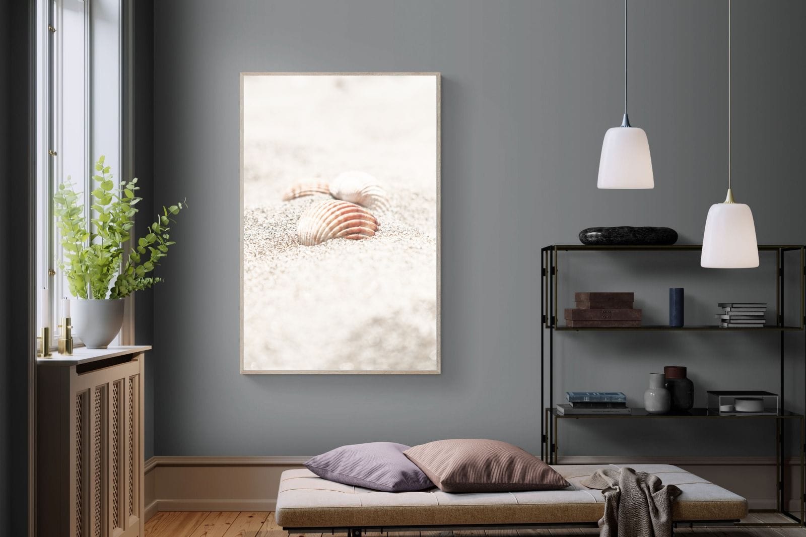 Sand Shell-Wall_Art-120 x 180cm-Mounted Canvas-Wood-Pixalot