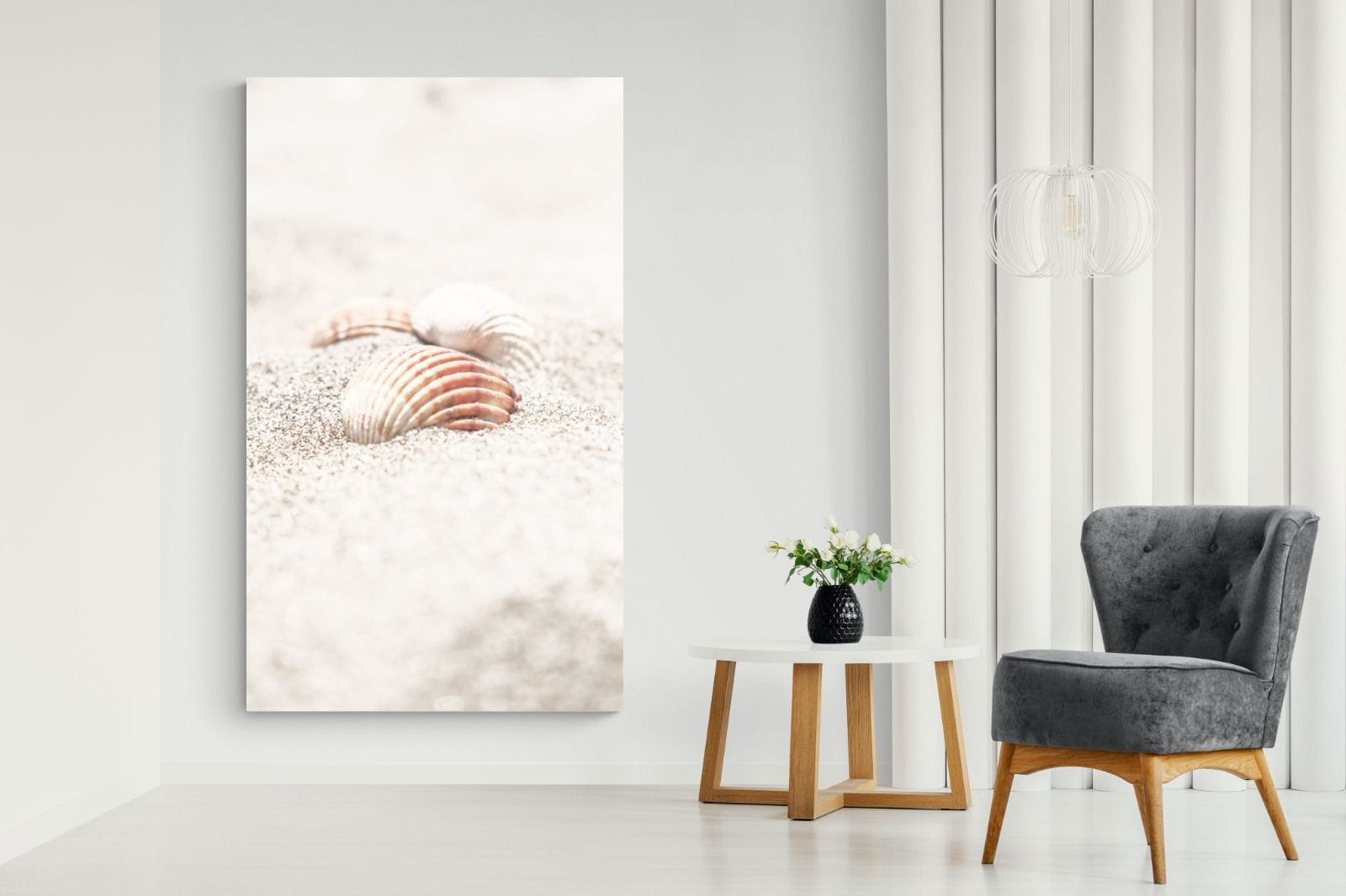 Sand Shell-Wall_Art-130 x 220cm-Mounted Canvas-No Frame-Pixalot