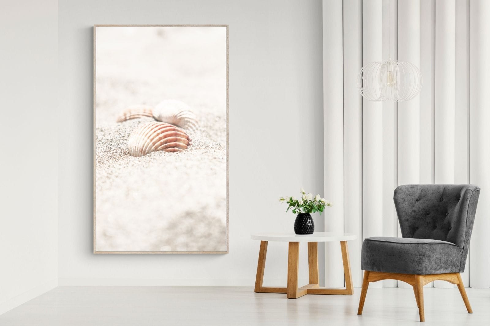 Sand Shell-Wall_Art-130 x 220cm-Mounted Canvas-Wood-Pixalot
