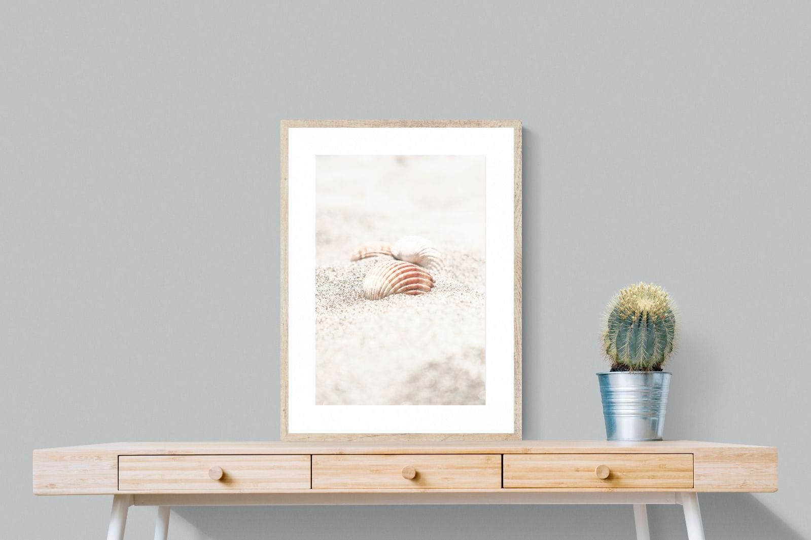 Sand Shell-Wall_Art-60 x 80cm-Framed Print-Wood-Pixalot