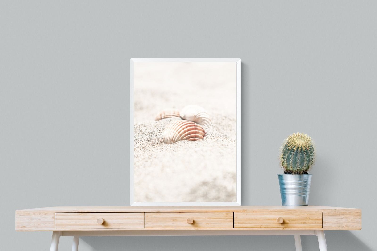 Sand Shell-Wall_Art-60 x 80cm-Mounted Canvas-White-Pixalot
