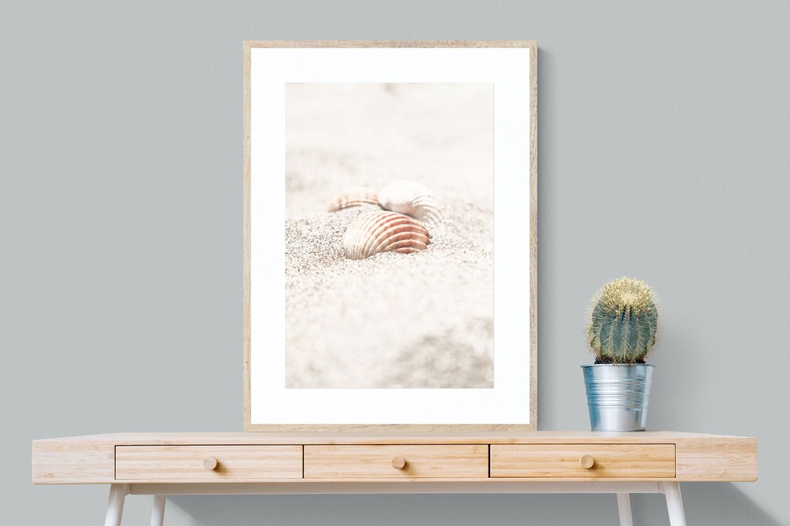 Sand Shell-Wall_Art-75 x 100cm-Framed Print-Wood-Pixalot