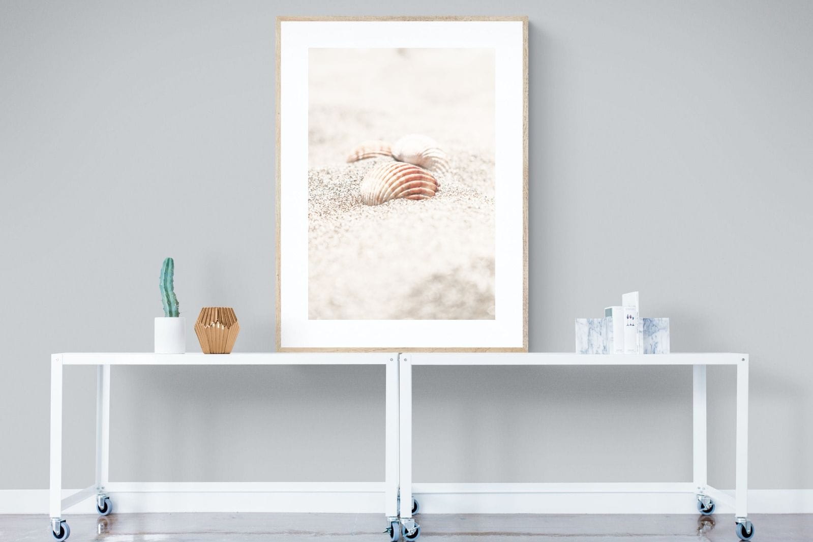 Sand Shell-Wall_Art-90 x 120cm-Framed Print-Wood-Pixalot