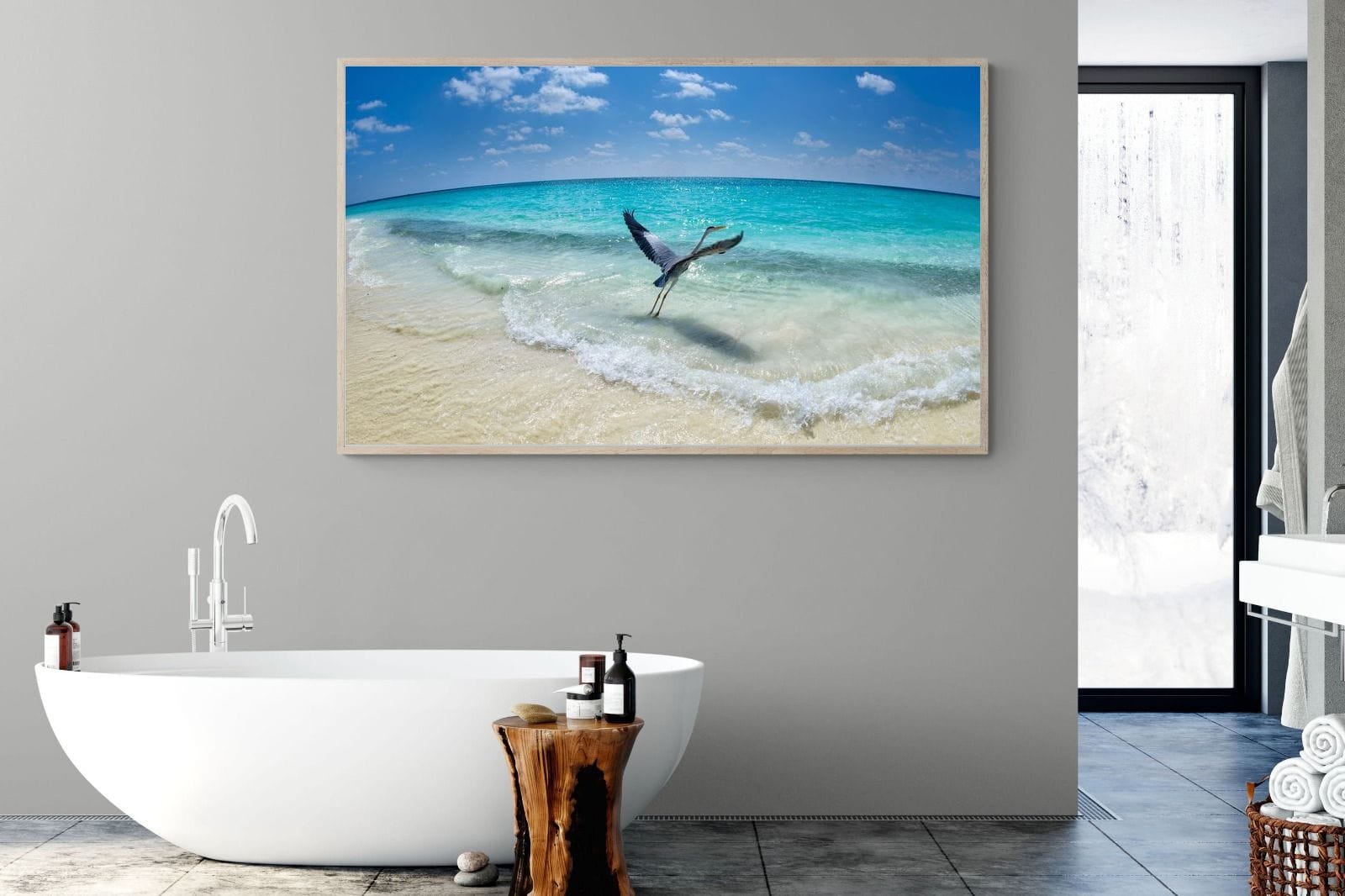 Sea Heron-Wall_Art-180 x 110cm-Mounted Canvas-Wood-Pixalot