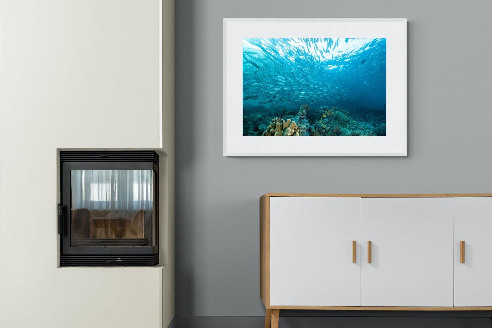 Seabed-Wall_Art-100 x 75cm-Framed Print-White-Pixalot