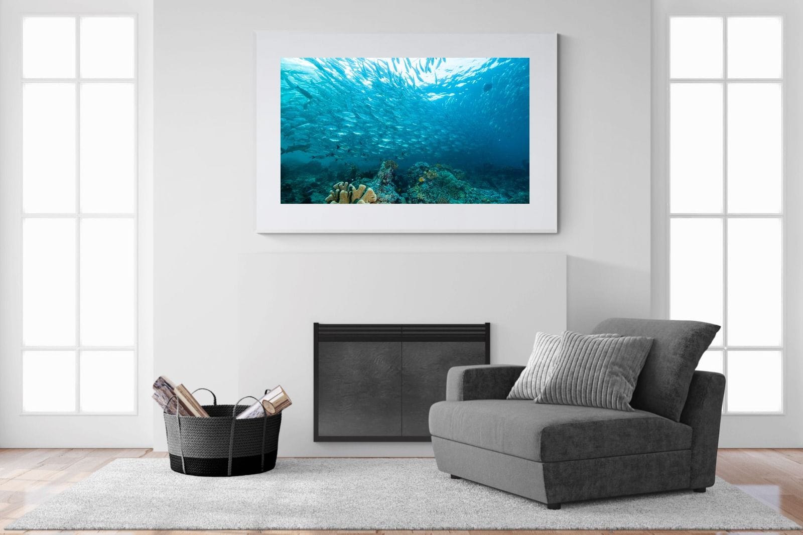 Seabed-Wall_Art-150 x 100cm-Framed Print-White-Pixalot
