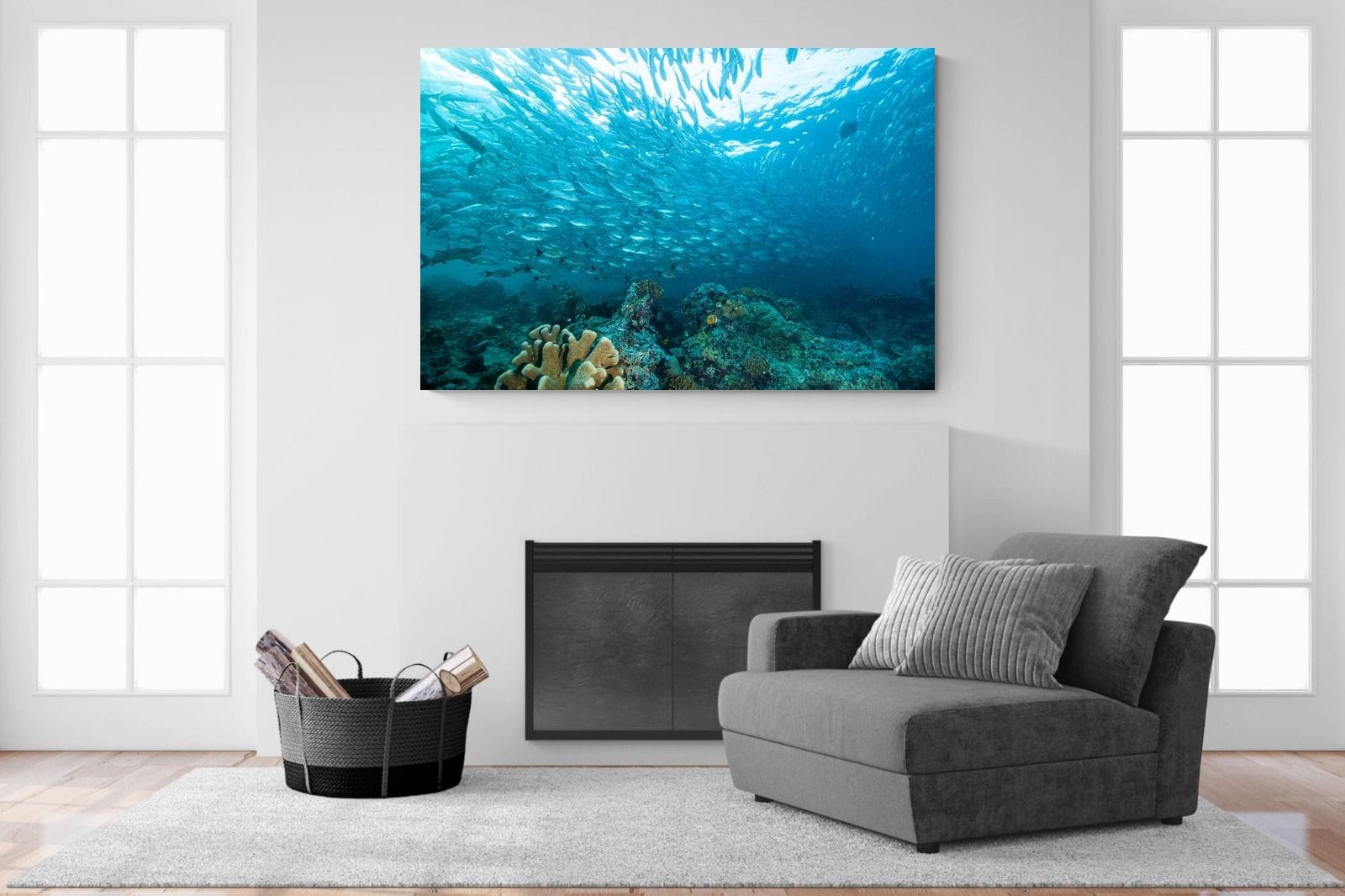 Seabed-Wall_Art-150 x 100cm-Mounted Canvas-No Frame-Pixalot