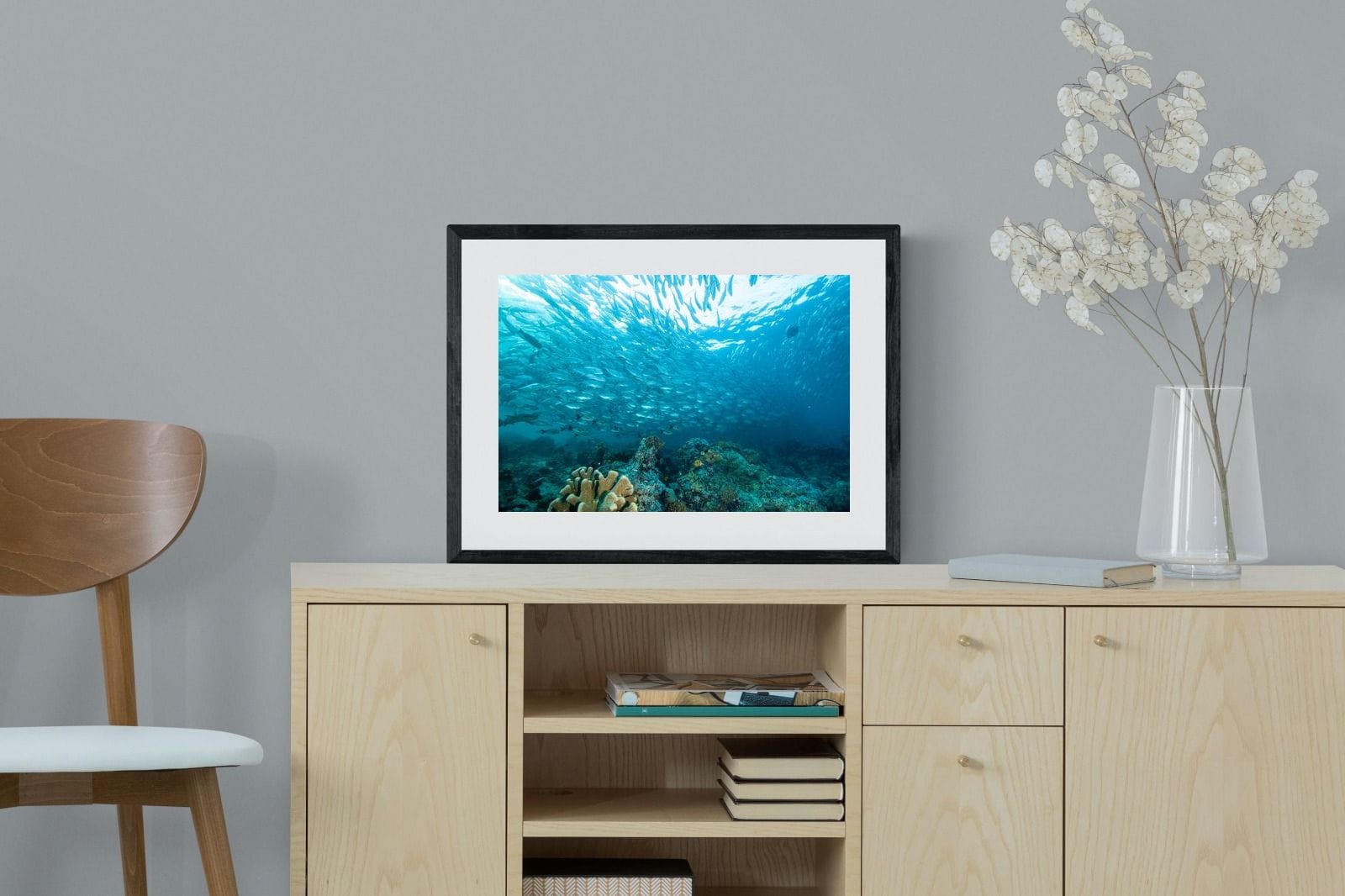 Seabed-Wall_Art-60 x 45cm-Framed Print-Black-Pixalot